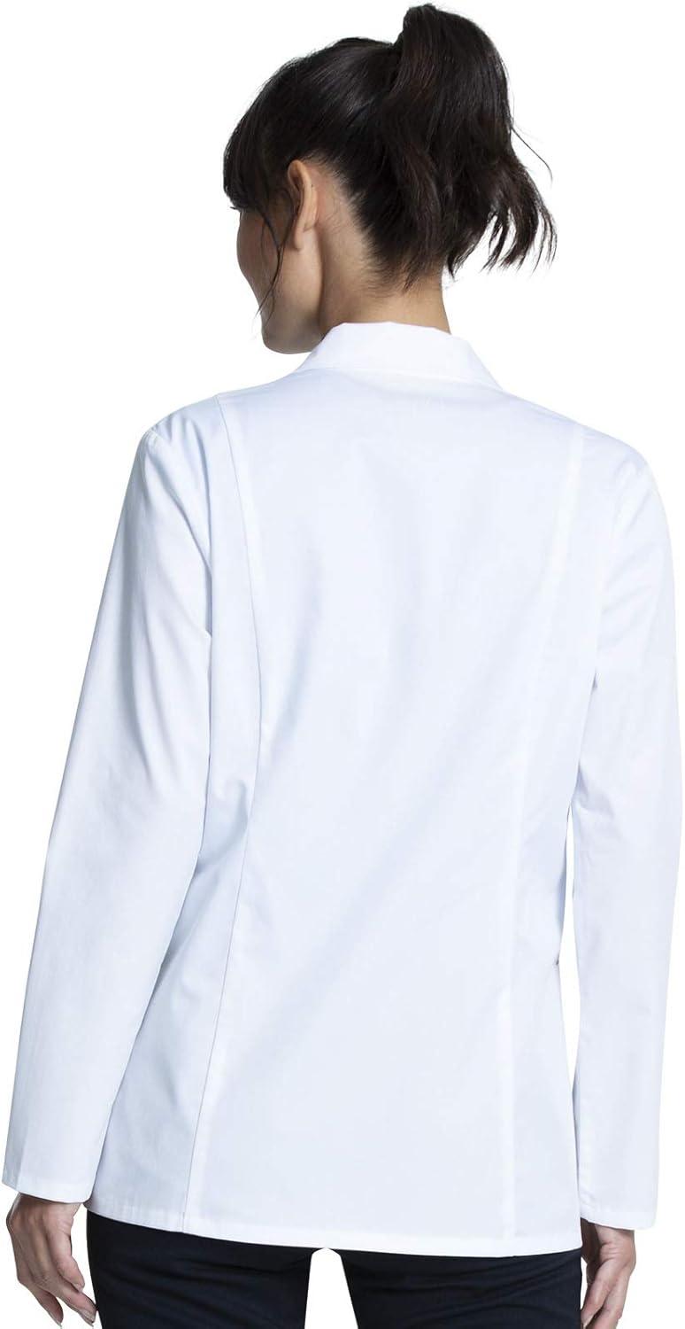 imageCherokee Lab Coat Women 28 amp 30 Medical Scrub Consultation White Lab Coat Long Sleeve with 3 Pockets Easy Care CK451White