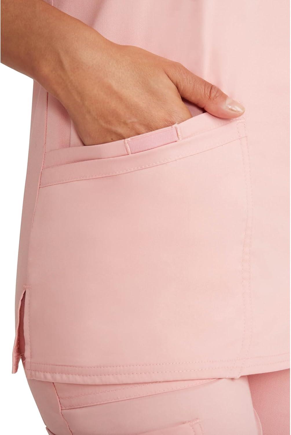 imageCherokee Medical Womens Scrub Top VNeck Modern Classic Fit with 3 Pockets Ultra Soft and 2Way Stretch Fabric WW620Pink Essence