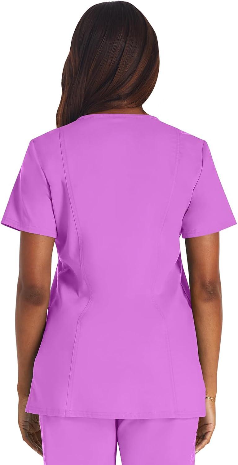 imageCherokee Medical Womens Scrub Top VNeck Modern Classic Fit with 3 Pockets Ultra Soft and 2Way Stretch Fabric WW620Sweet Berry