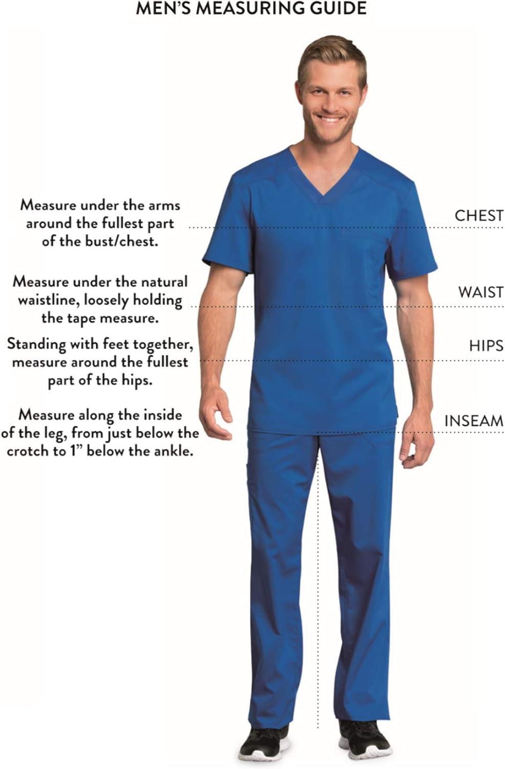 imageCherokee Scrub Jacket Mens Zip Front Jacket with 5 Pockets Bungee Loop RibKnit Cuffs Soft 2Way Stretch Fabric WW320Royal