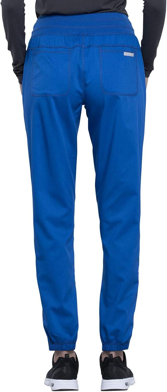 imageCherokee Scrub Pants for Women Jogger Natural Rise Medical Uniform 5 Pocket Elastic Waist Ultra Soft 2Way Stretch WW011Royal