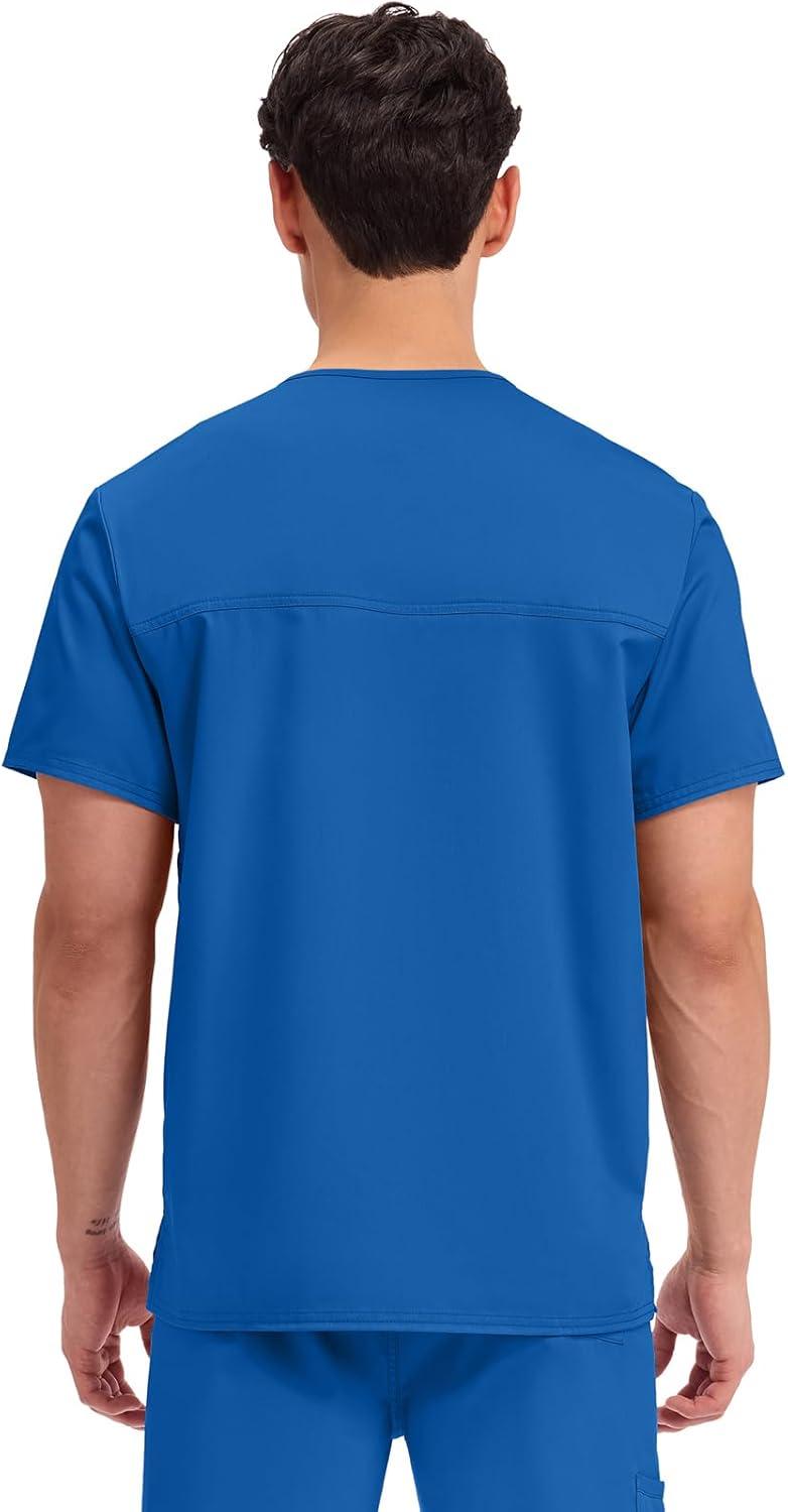 imageCherokee Scrub Top for Women amp Men VNeck Tuckable Medical Shirt with 1 Chest Pocket amp ID Loop WW625Royal