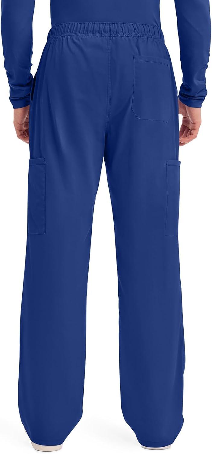 imageCherokee Scrubs for Men Tapered Leg Cargo Scrub Pants with Zip Fly 5 Pockets Elastic Waist 2Way Stretch amp Easy Care WW190Galaxy Blue