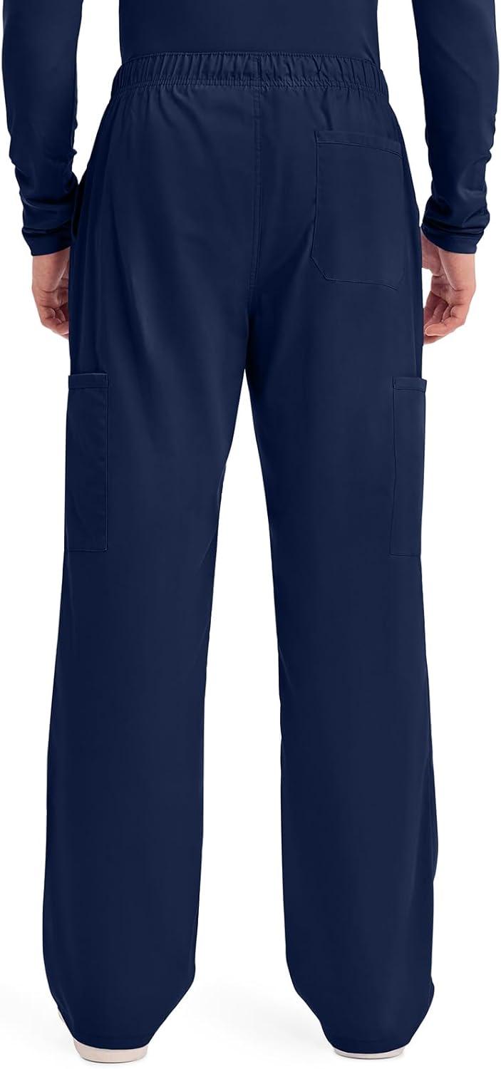 imageCherokee Scrubs for Men Tapered Leg Cargo Scrub Pants with Zip Fly 5 Pockets Elastic Waist 2Way Stretch amp Easy Care WW190Navy