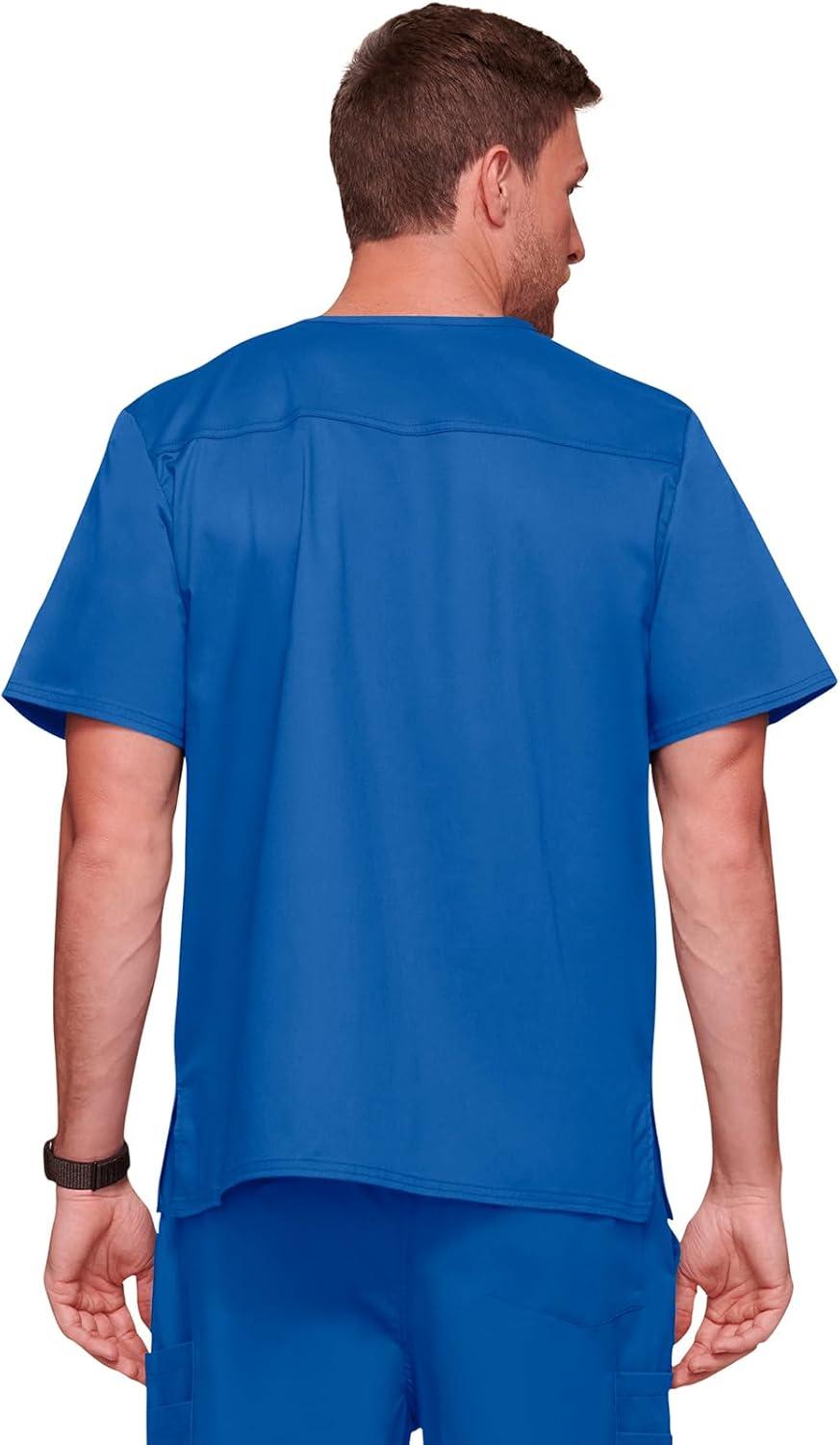 imageCherokee Scrubs for Men Tuckable VNeck Nursing Scrub Top with Chest Pocket Side Vents amp 2Way Stretch Fabric 4743Royal