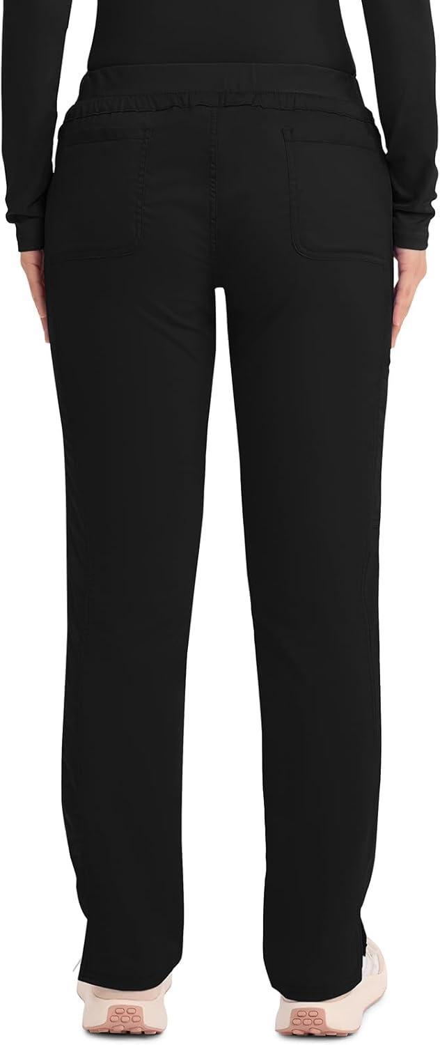 imageCherokee Scrubs for Women Mid Rise Tapered Leg Drawstring Pant with 5 Pockets Cargo Bottom with 2 Way Stretch Fabric WW105Black