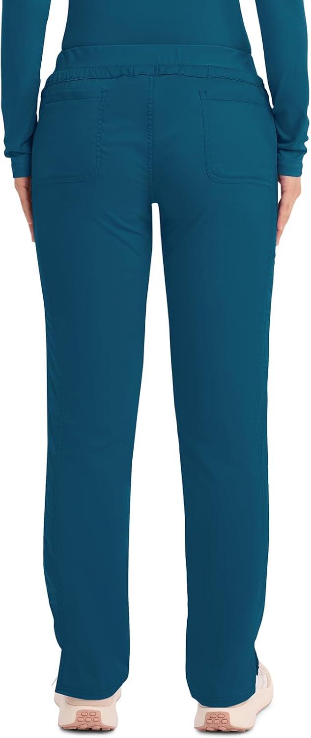 imageCherokee Scrubs for Women Mid Rise Tapered Leg Drawstring Pant with 5 Pockets Cargo Bottom with 2 Way Stretch Fabric WW105Caribbean Blue
