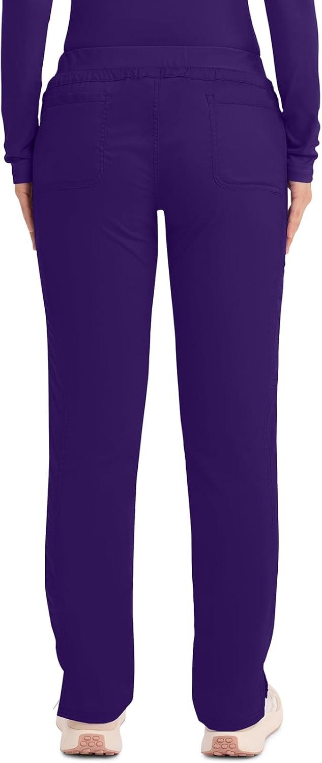 imageCherokee Scrubs for Women Mid Rise Tapered Leg Drawstring Pant with 5 Pockets Cargo Bottom with 2 Way Stretch Fabric WW105Grape