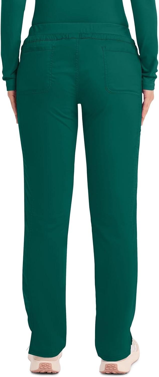 imageCherokee Scrubs for Women Mid Rise Tapered Leg Drawstring Pant with 5 Pockets Cargo Bottom with 2 Way Stretch Fabric WW105Hunter Green