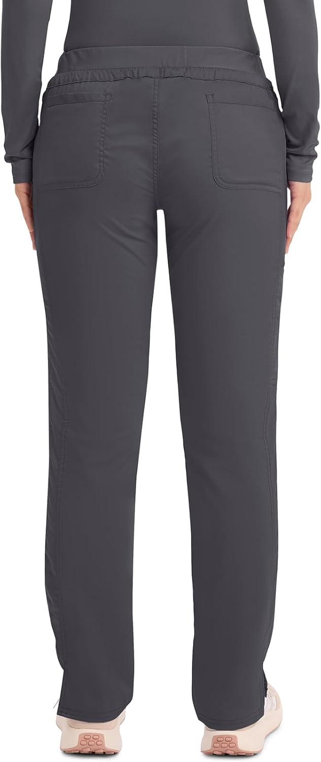 imageCherokee Scrubs for Women Mid Rise Tapered Leg Drawstring Pant with 5 Pockets Cargo Bottom with 2 Way Stretch Fabric WW105Pewter