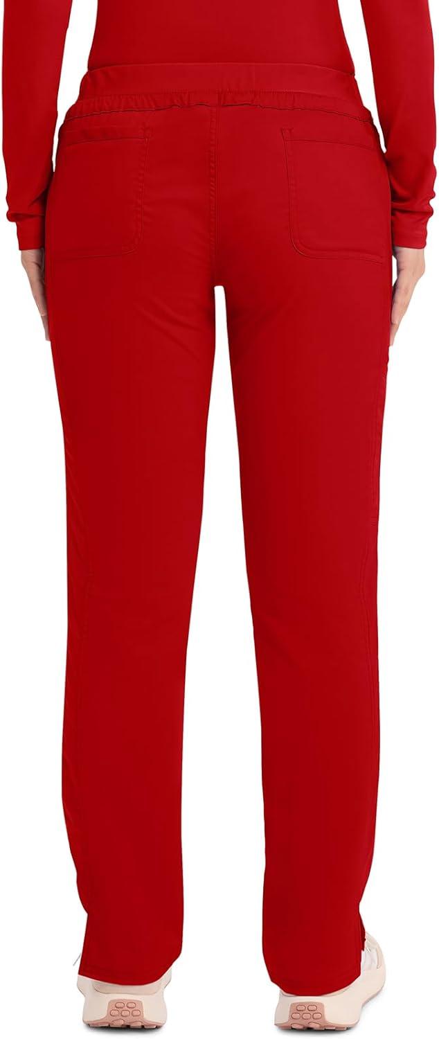imageCherokee Scrubs for Women Mid Rise Tapered Leg Drawstring Pant with 5 Pockets Cargo Bottom with 2 Way Stretch Fabric WW105Red