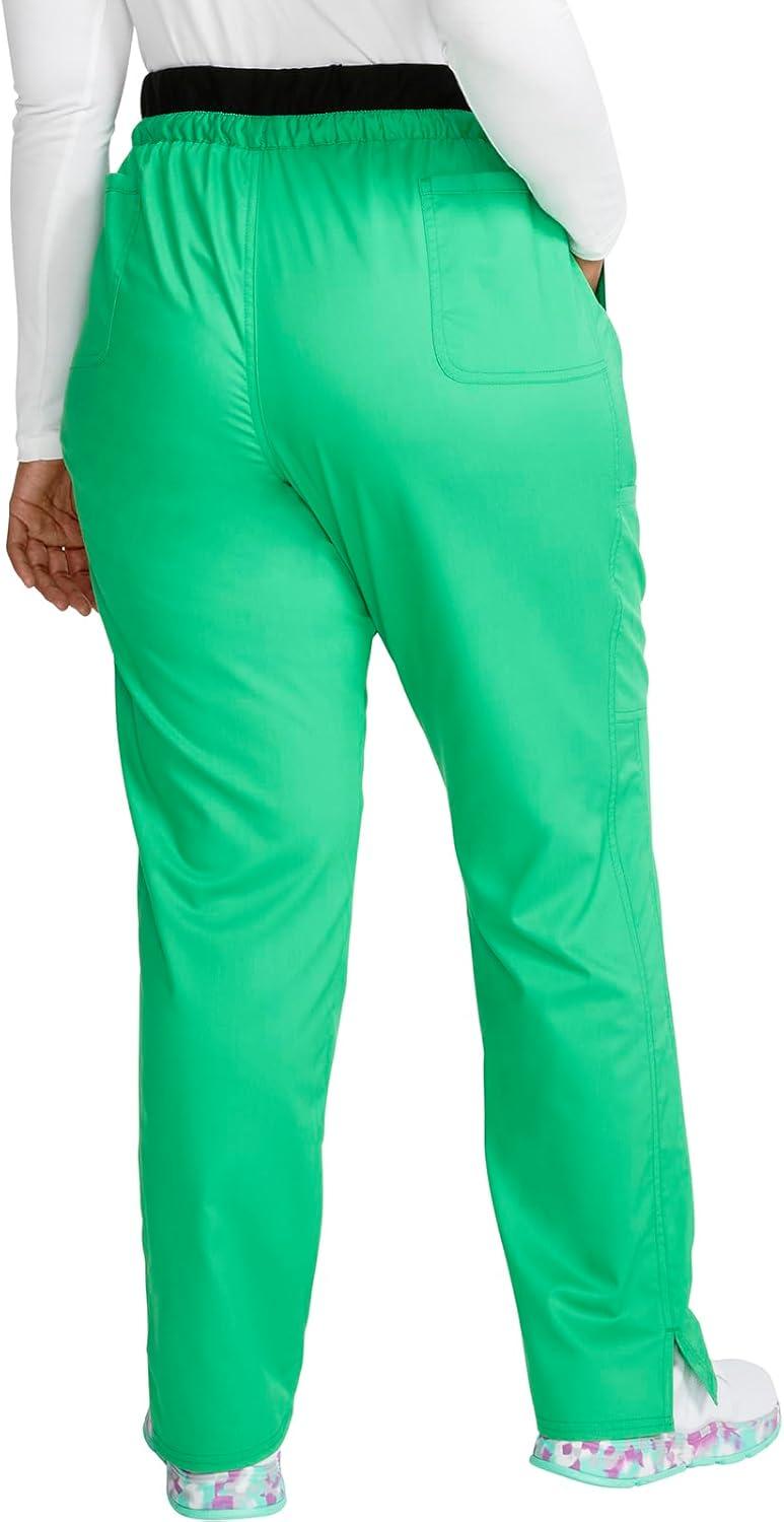 imageCherokee Scrubs for Women Mid Rise Tapered Leg Drawstring Pant with 5 Pockets Cargo Bottom with 2 Way Stretch Fabric WW105Sparkling Jade