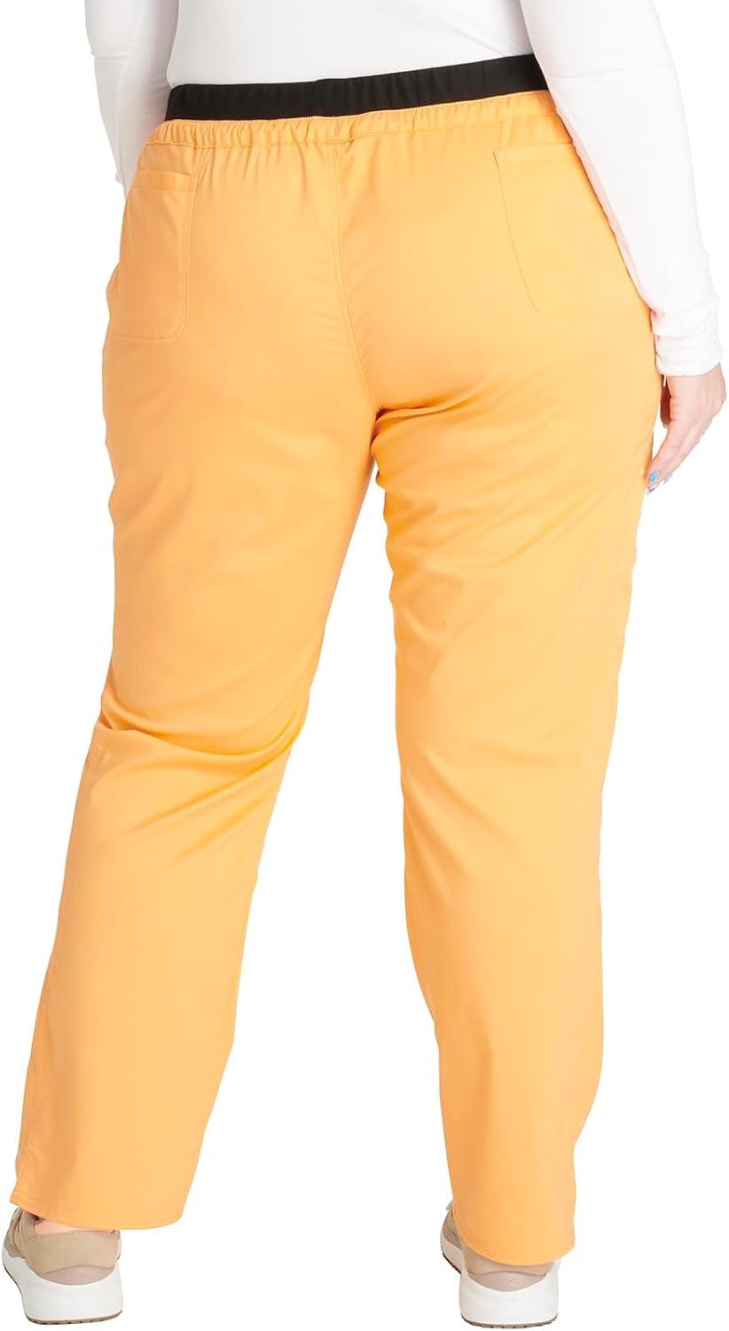 imageCherokee Scrubs for Women Mid Rise Tapered Leg Drawstring Pant with 5 Pockets Cargo Bottom with 2 Way Stretch Fabric WW105Sweet Cantaloupe
