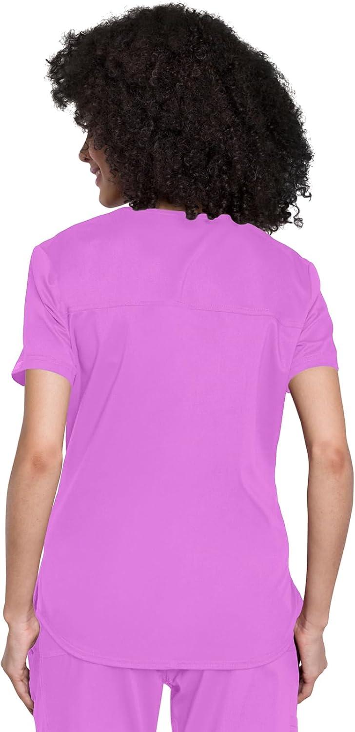 imageCherokee Scrubs for Women Tuckable VNeck OR Scrub Top with Chest PocketSoft StretchEasy Care Medical Uniform WW657Sweet Berry