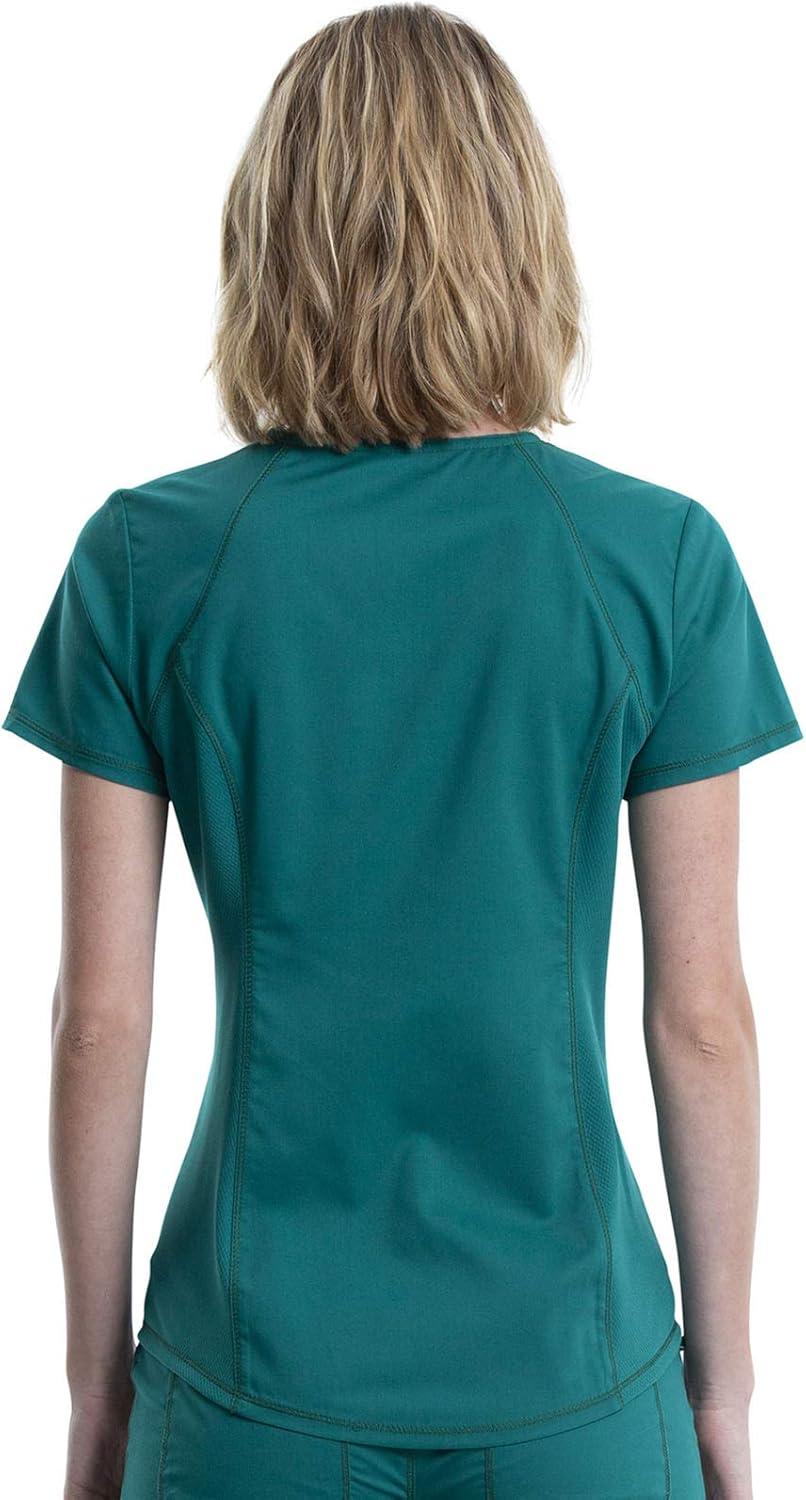 imageCherokee Scrubs for Women VNeck Scrub Top with 2 PocketsMesh Panels Soft Stretch Durable Easy Care Nursing Uniform WW601Hunter Green