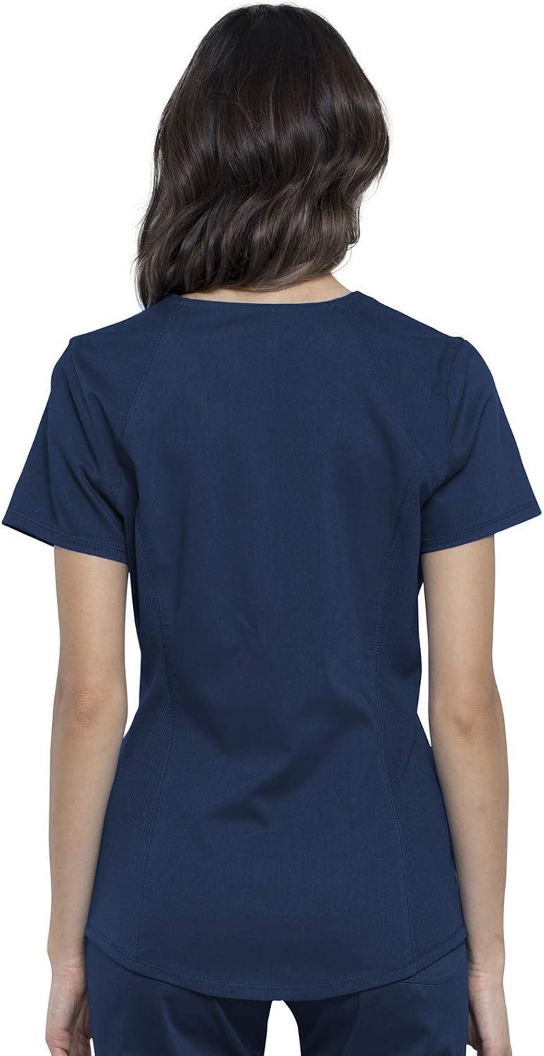 imageCherokee Scrubs for Women VNeck Scrub Top with 2 PocketsMesh Panels Soft Stretch Durable Easy Care Nursing Uniform WW601Navy