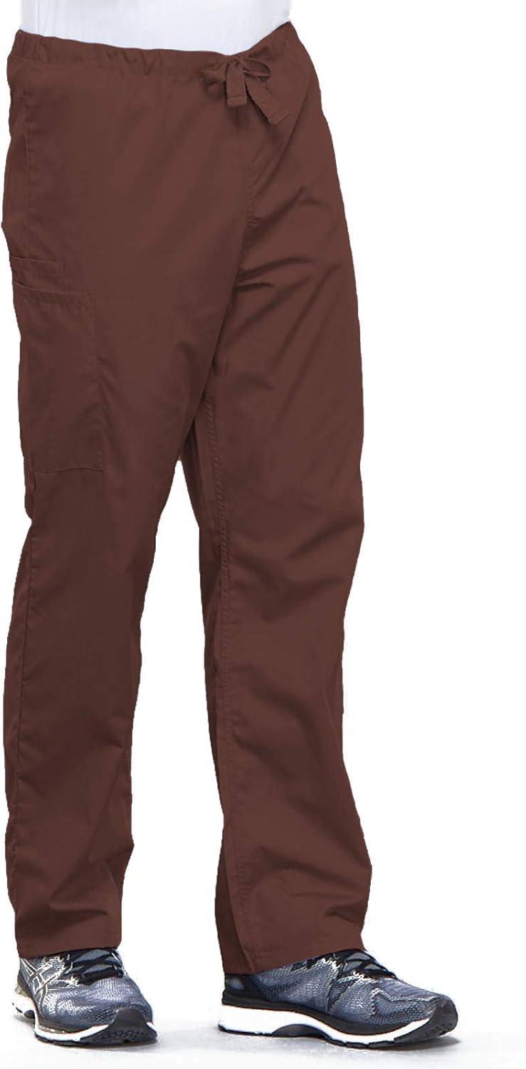 imageCherokee Unisex Scrub Pants for Men amp Women Drawstring Cargo Medical Uniform Straight Leg Nursing Scrub Bottoms 4100Chocolate