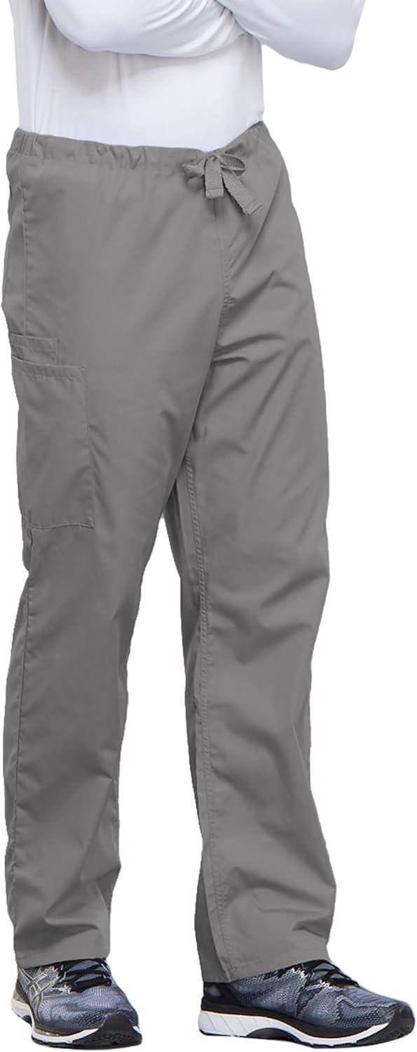 imageCherokee Unisex Scrub Pants for Men amp Women Drawstring Cargo Medical Uniform Straight Leg Nursing Scrub Bottoms 4100Grey