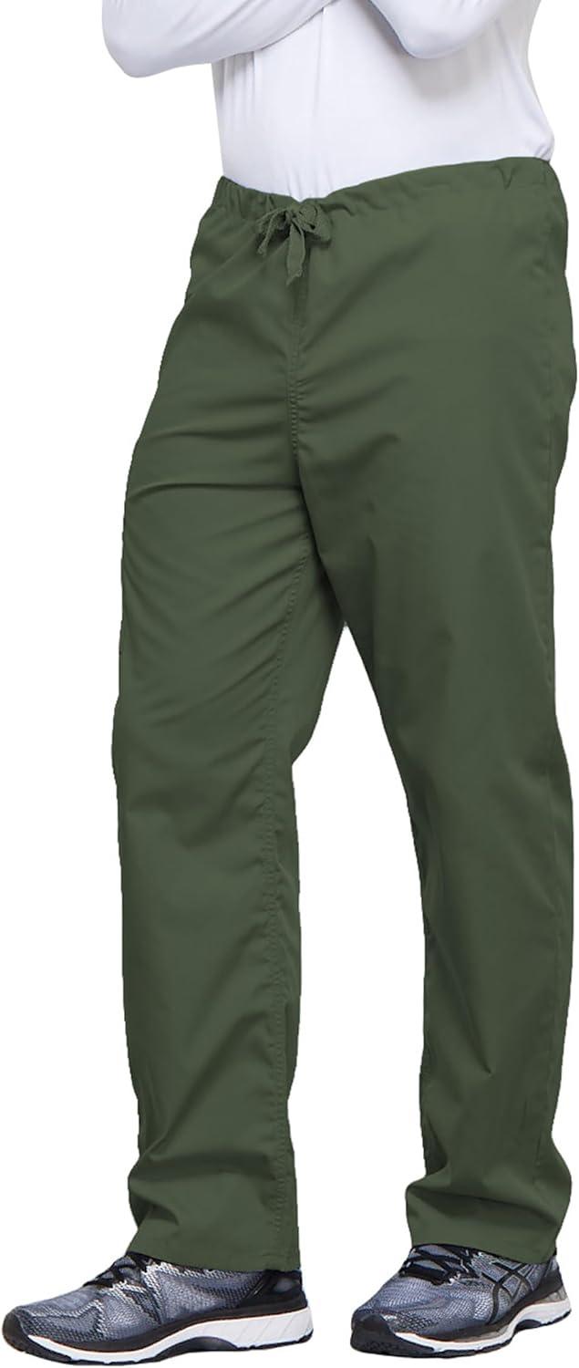 imageCherokee Unisex Scrub Pants for Men amp Women Drawstring Cargo Medical Uniform Straight Leg Nursing Scrub Bottoms 4100Olive