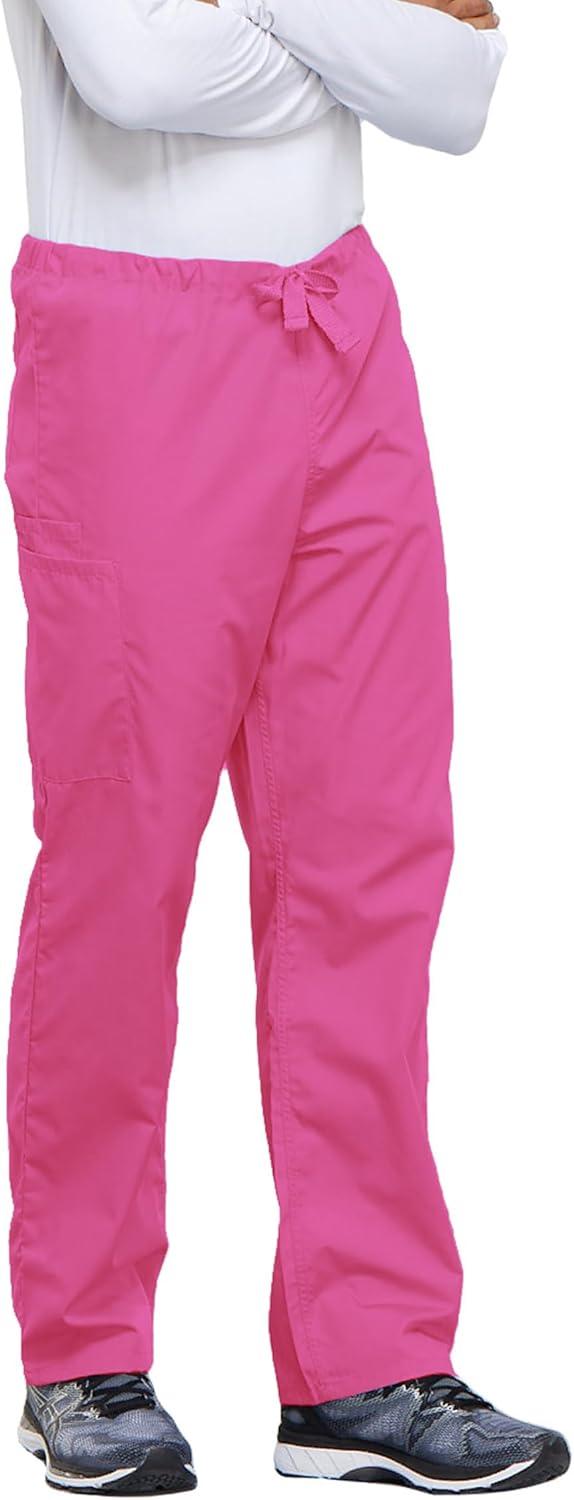 imageCherokee Unisex Scrub Pants for Men amp Women Drawstring Cargo Medical Uniform Straight Leg Nursing Scrub Bottoms 4100Shocking Pink