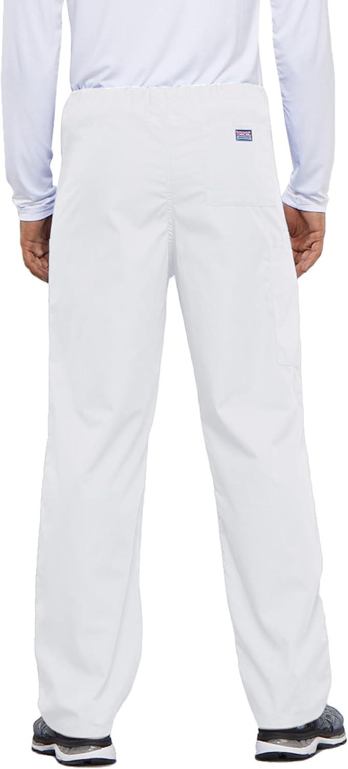imageCherokee Unisex Scrub Pants for Men amp Women Drawstring Cargo Medical Uniform Straight Leg Nursing Scrub Bottoms 4100White