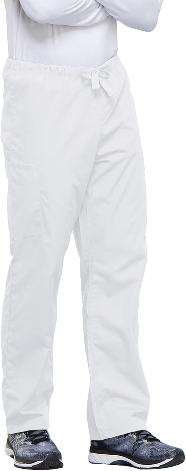 imageCherokee Unisex Scrub Pants for Men amp Women Drawstring Cargo Medical Uniform Straight Leg Nursing Scrub Bottoms 4100White