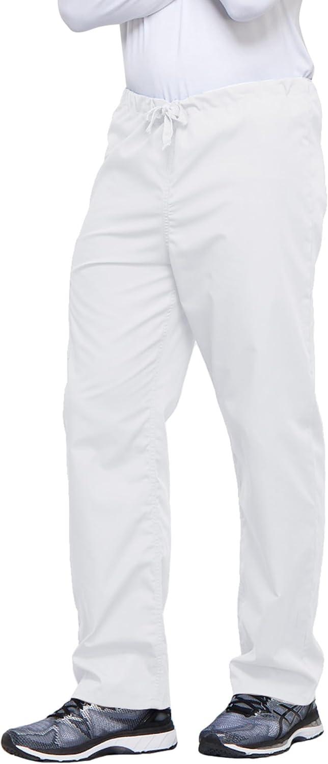 imageCherokee Unisex Scrub Pants for Men amp Women Drawstring Cargo Medical Uniform Straight Leg Nursing Scrub Bottoms 4100White