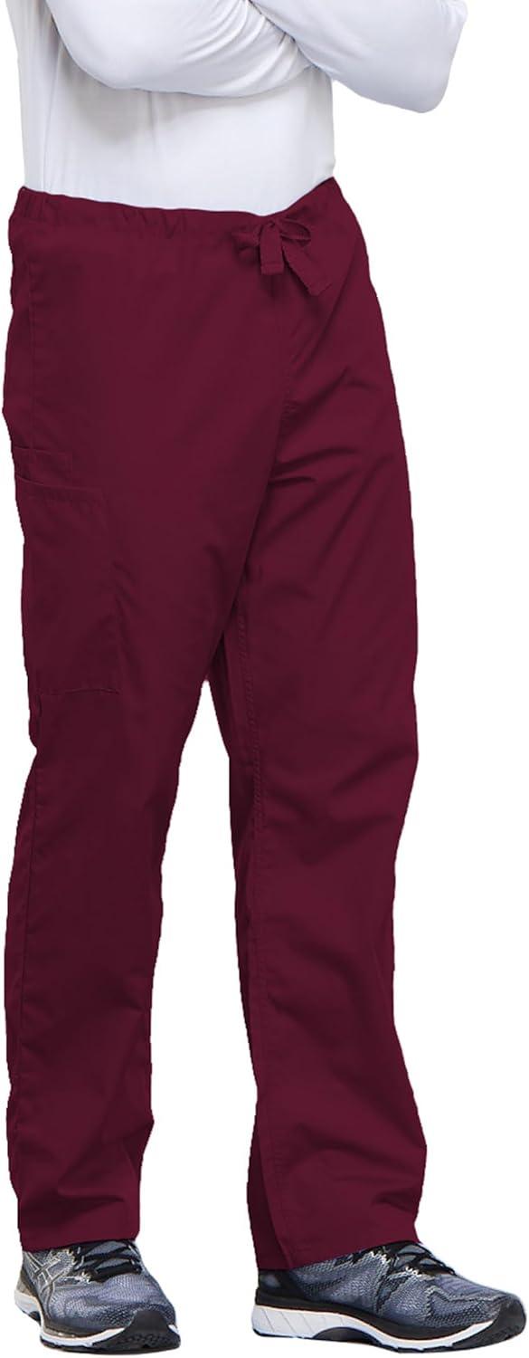imageCherokee Unisex Scrub Pants for Men amp Women Drawstring Cargo Medical Uniform Straight Leg Nursing Scrub Bottoms 4100Wine