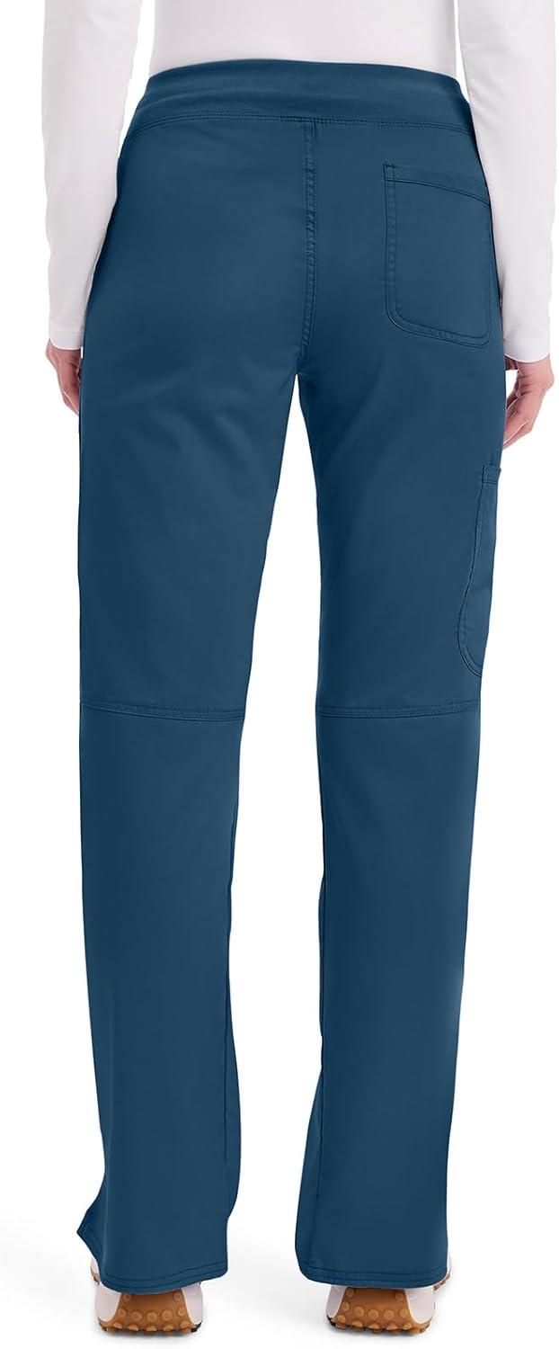 imageCherokee Women Scrub Pant with Straight Leg Pullon Pant Medical Bottom with 4 Pocket amp 2Way Stretch Fabric WW110Caribbean Blue