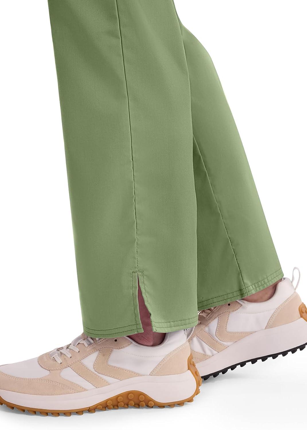 imageCherokee Women Scrub Pant with Straight Leg Pullon Pant Medical Bottom with 4 Pocket amp 2Way Stretch Fabric WW110Celery Green