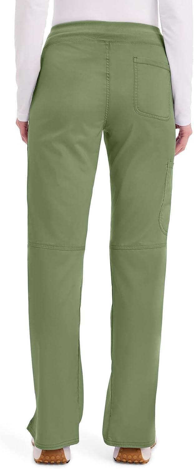 imageCherokee Women Scrub Pant with Straight Leg Pullon Pant Medical Bottom with 4 Pocket amp 2Way Stretch Fabric WW110Celery Green