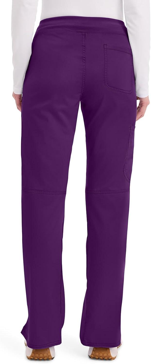 imageCherokee Women Scrub Pant with Straight Leg Pullon Pant Medical Bottom with 4 Pocket amp 2Way Stretch Fabric WW110Eggplant