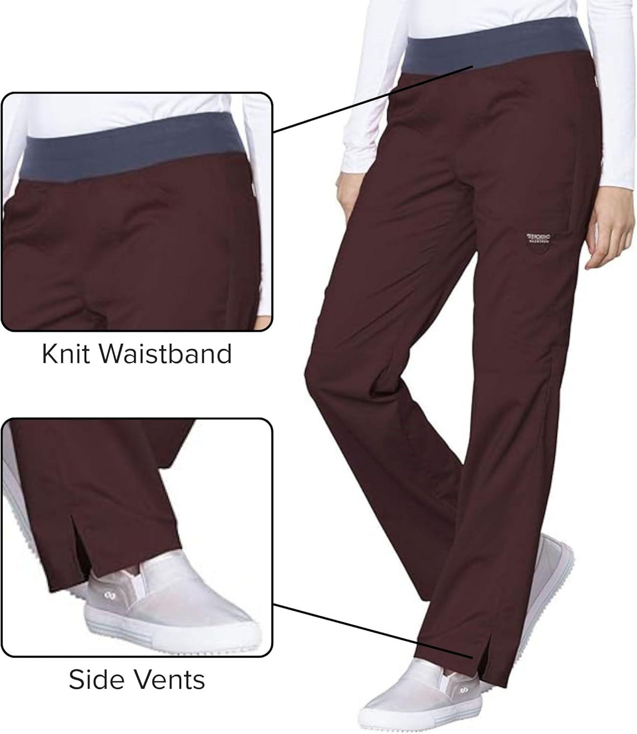 imageCherokee Women Scrub Pant with Straight Leg Pullon Pant Medical Bottom with 4 Pocket amp 2Way Stretch Fabric WW110Espresso
