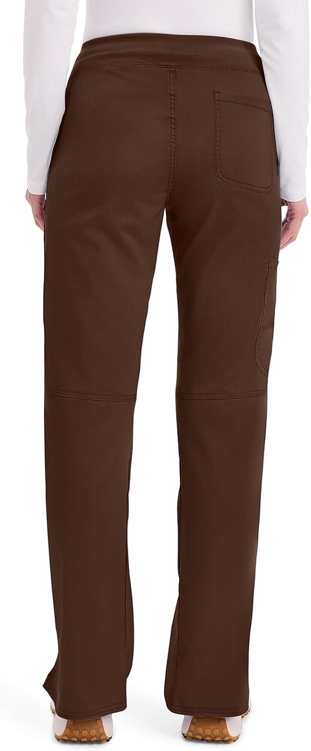 imageCherokee Women Scrub Pant with Straight Leg Pullon Pant Medical Bottom with 4 Pocket amp 2Way Stretch Fabric WW110Espresso