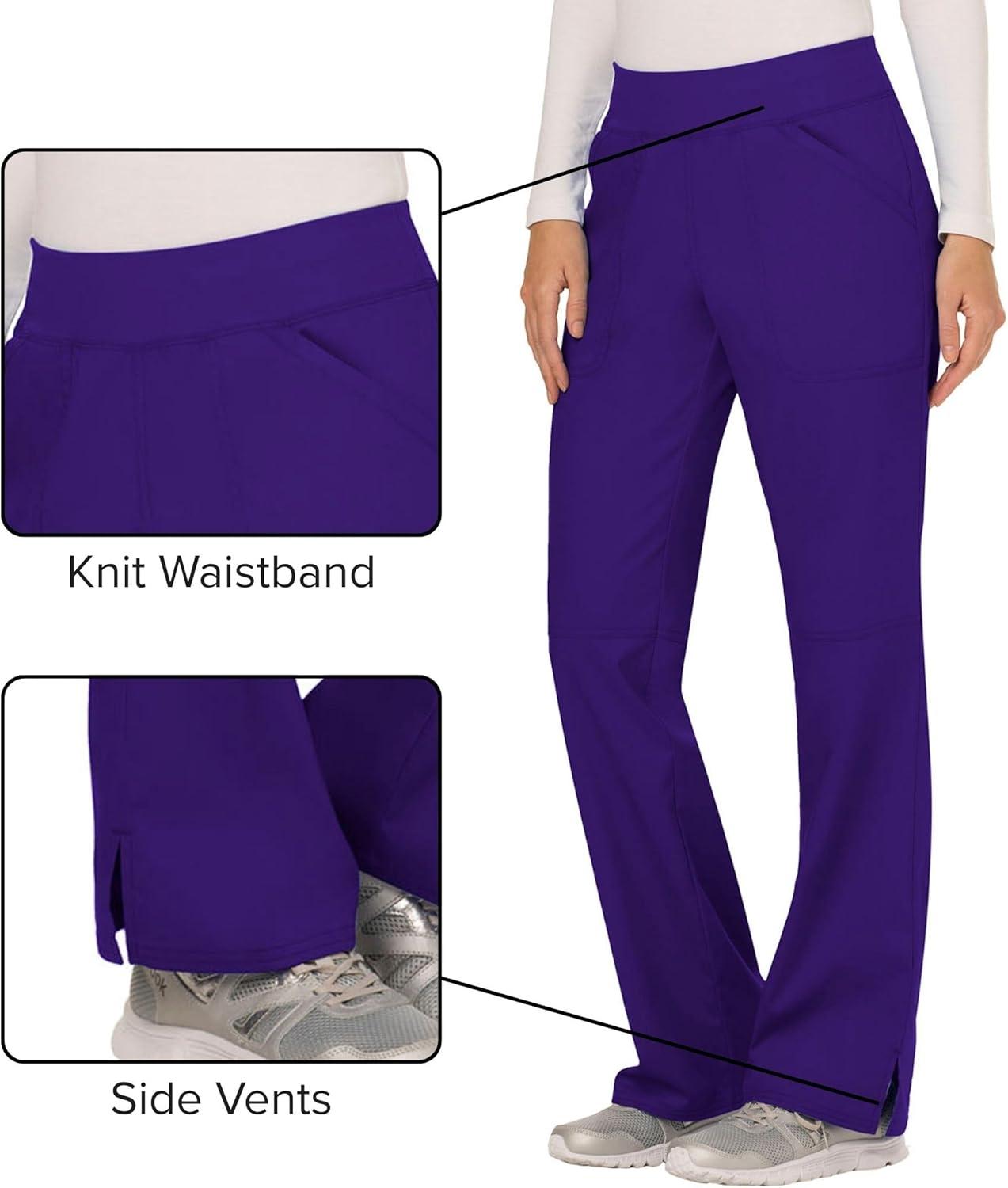 imageCherokee Women Scrub Pant with Straight Leg Pullon Pant Medical Bottom with 4 Pocket amp 2Way Stretch Fabric WW110Grape