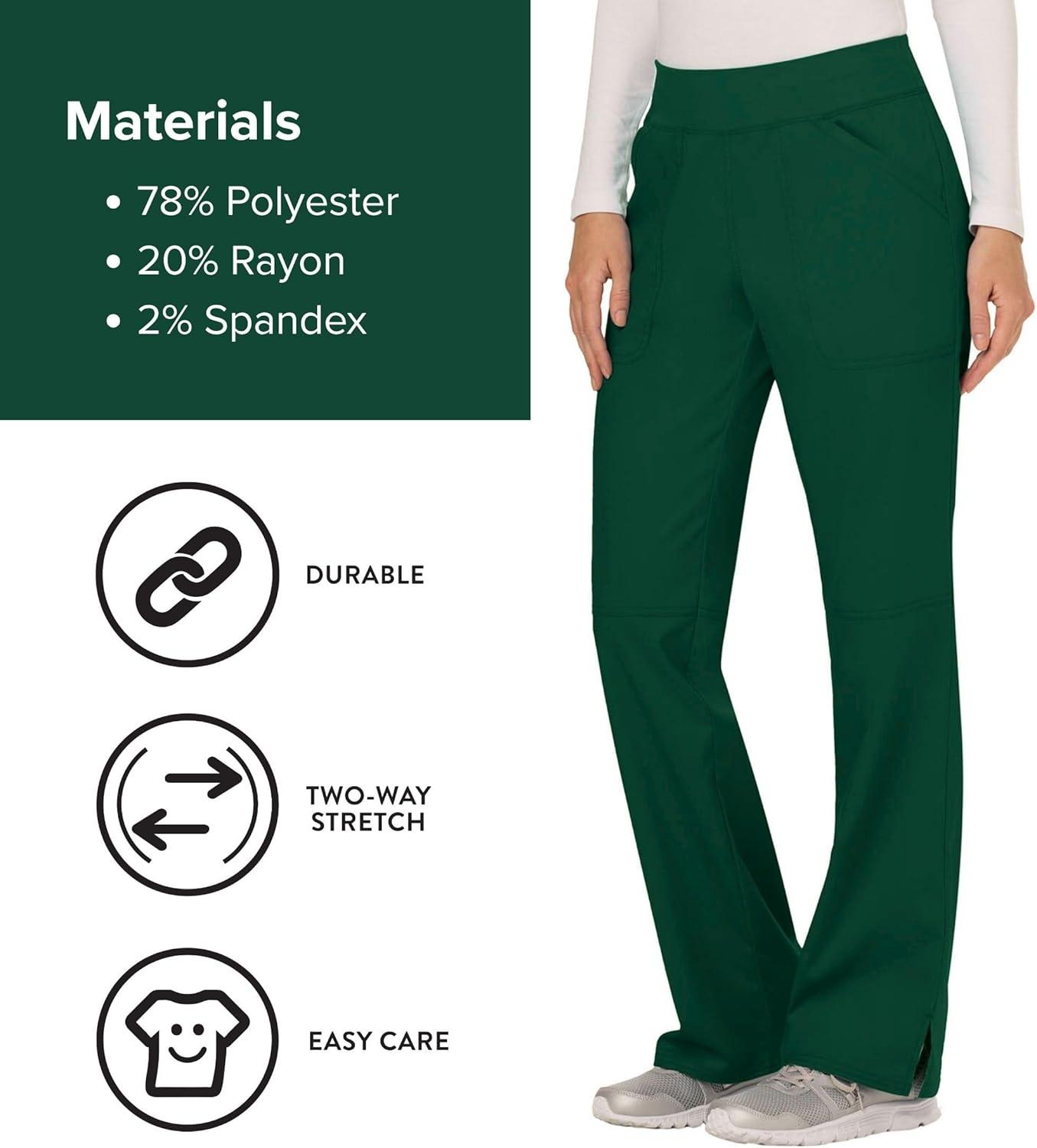 imageCherokee Women Scrub Pant with Straight Leg Pullon Pant Medical Bottom with 4 Pocket amp 2Way Stretch Fabric WW110Hunter Green