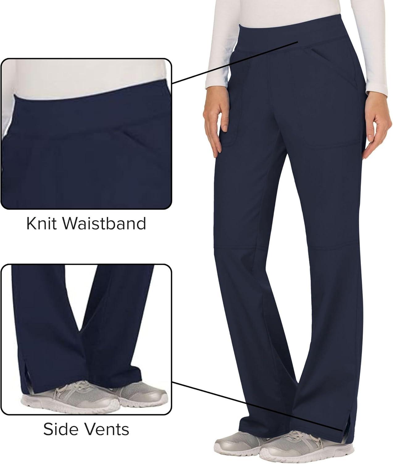 imageCherokee Women Scrub Pant with Straight Leg Pullon Pant Medical Bottom with 4 Pocket amp 2Way Stretch Fabric WW110Navy
