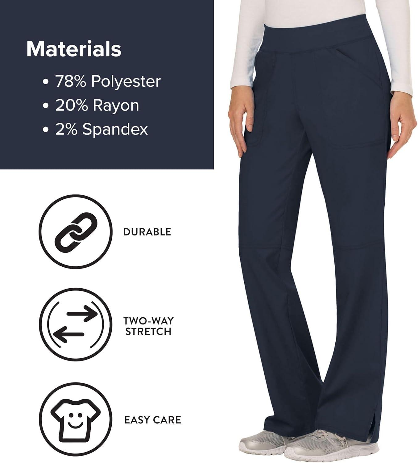 imageCherokee Women Scrub Pant with Straight Leg Pullon Pant Medical Bottom with 4 Pocket amp 2Way Stretch Fabric WW110Navy