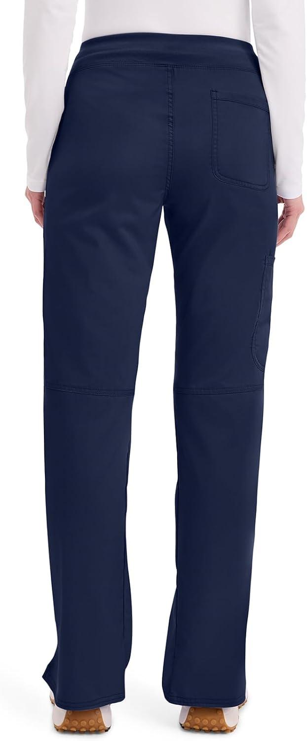 imageCherokee Women Scrub Pant with Straight Leg Pullon Pant Medical Bottom with 4 Pocket amp 2Way Stretch Fabric WW110Navy