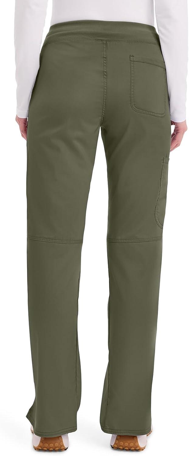 imageCherokee Women Scrub Pant with Straight Leg Pullon Pant Medical Bottom with 4 Pocket amp 2Way Stretch Fabric WW110Olive