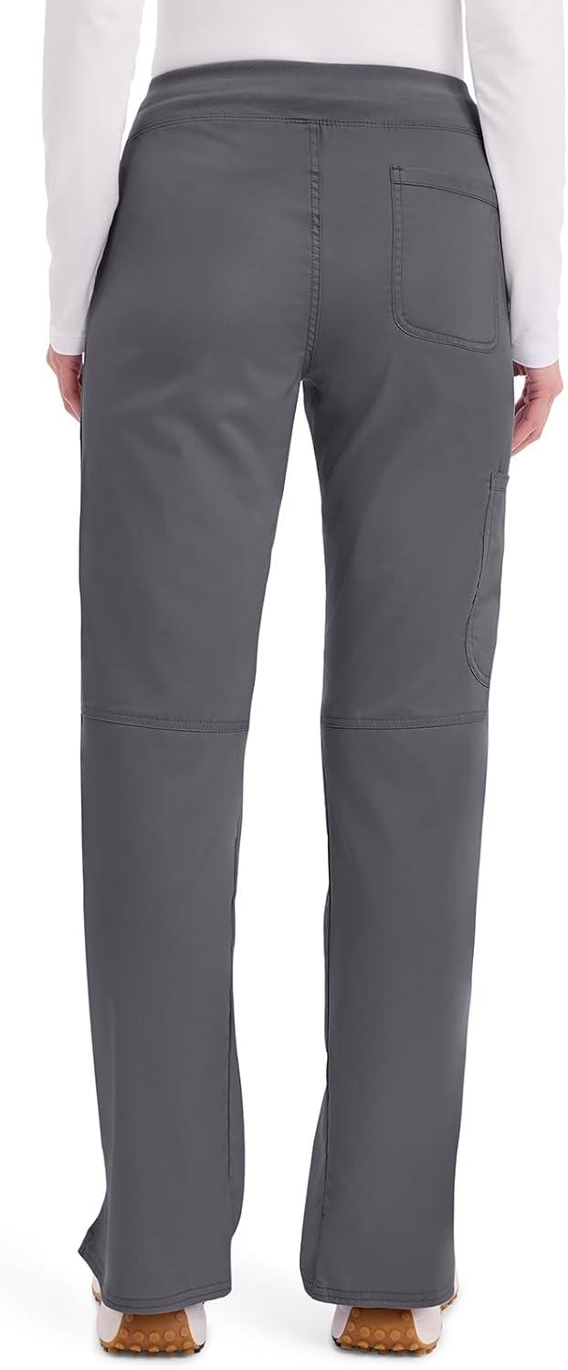 imageCherokee Women Scrub Pant with Straight Leg Pullon Pant Medical Bottom with 4 Pocket amp 2Way Stretch Fabric WW110Pewter