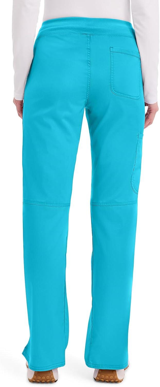 imageCherokee Women Scrub Pant with Straight Leg Pullon Pant Medical Bottom with 4 Pocket amp 2Way Stretch Fabric WW110Turquoise