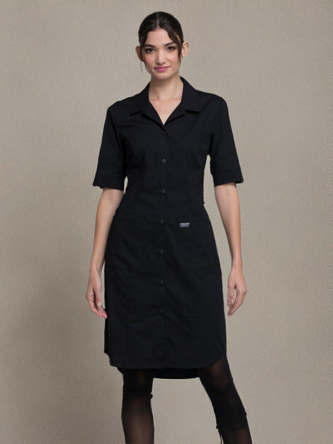 imageCherokee Women Scrubs Dress Workwear Professionals Button Front WW500