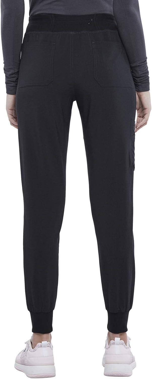 imageIflex Jogger Scrubs for Women YogaInspired Knit Waistband Scrub Pants CK011Black