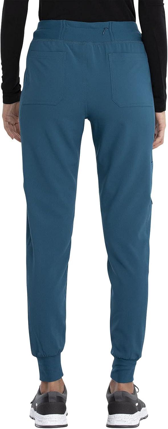 imageIflex Jogger Scrubs for Women YogaInspired Knit Waistband Scrub Pants CK011Caribbean Blue