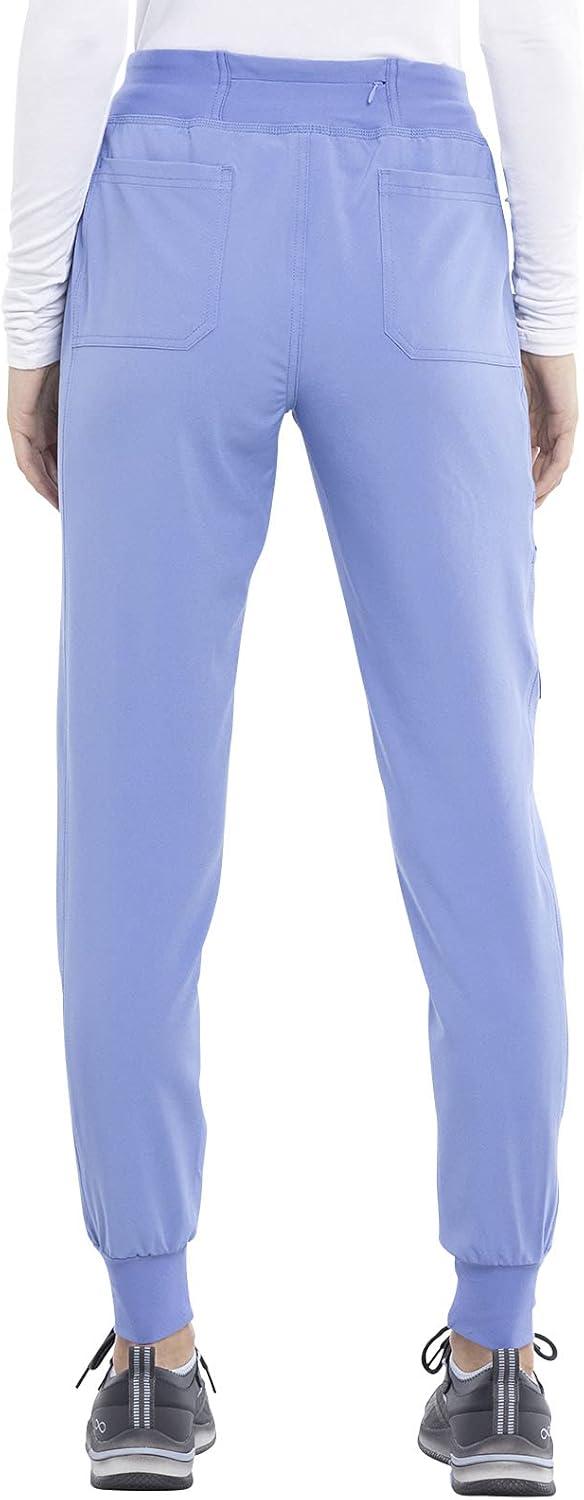 imageIflex Jogger Scrubs for Women YogaInspired Knit Waistband Scrub Pants CK011Ciel Blue