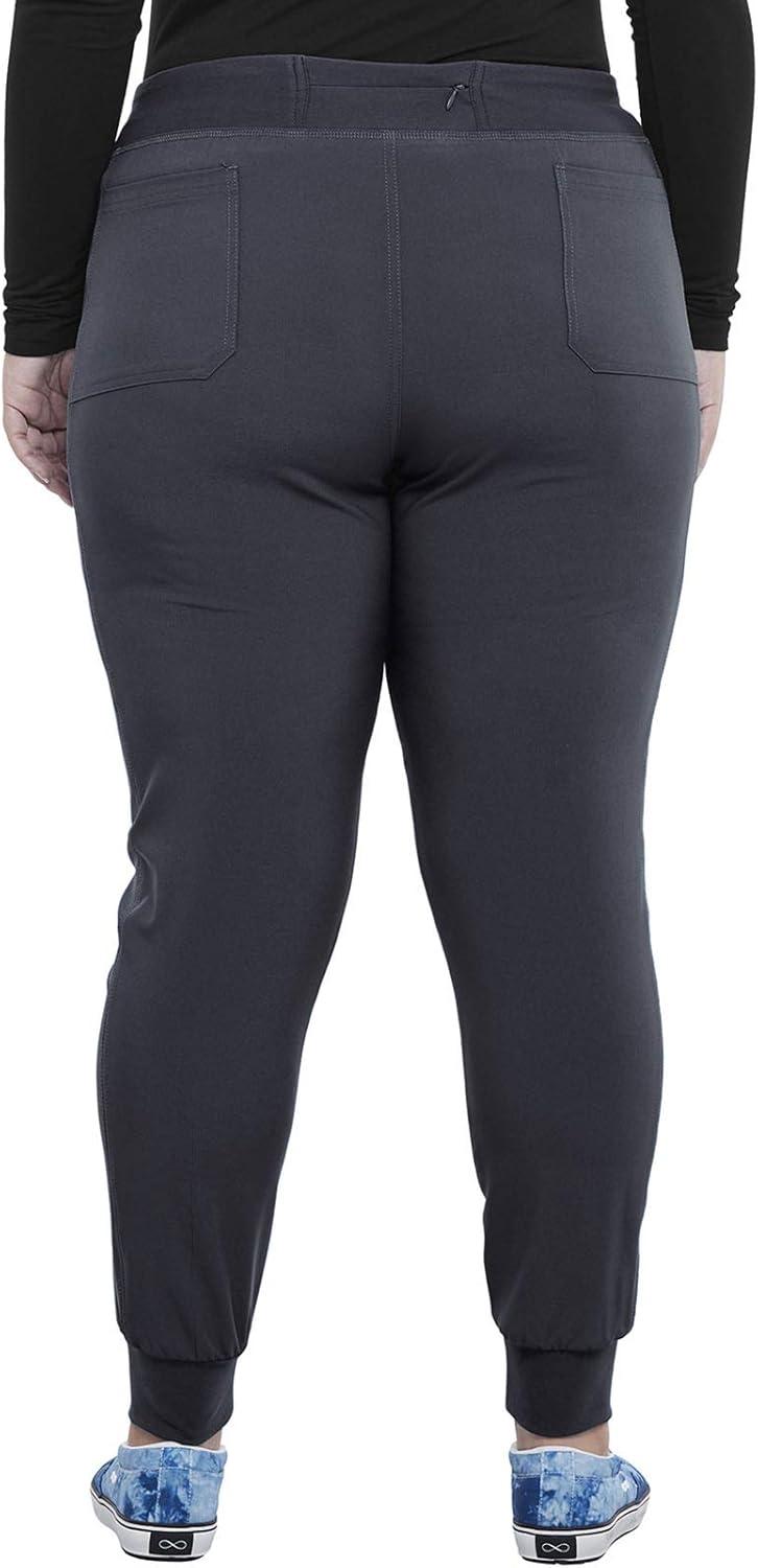 imageIflex Jogger Scrubs for Women YogaInspired Knit Waistband Scrub Pants CK011Pewter