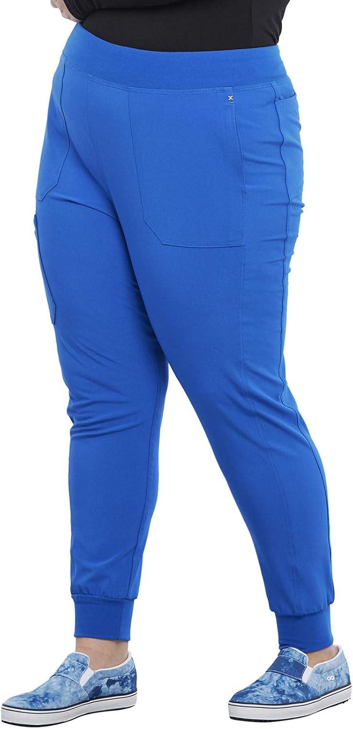 imageIflex Jogger Scrubs for Women YogaInspired Knit Waistband Scrub Pants CK011Royal
