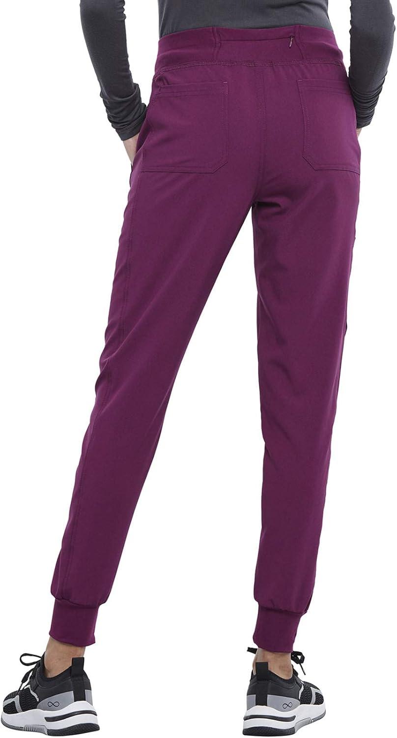imageIflex Jogger Scrubs for Women YogaInspired Knit Waistband Scrub Pants CK011Wine