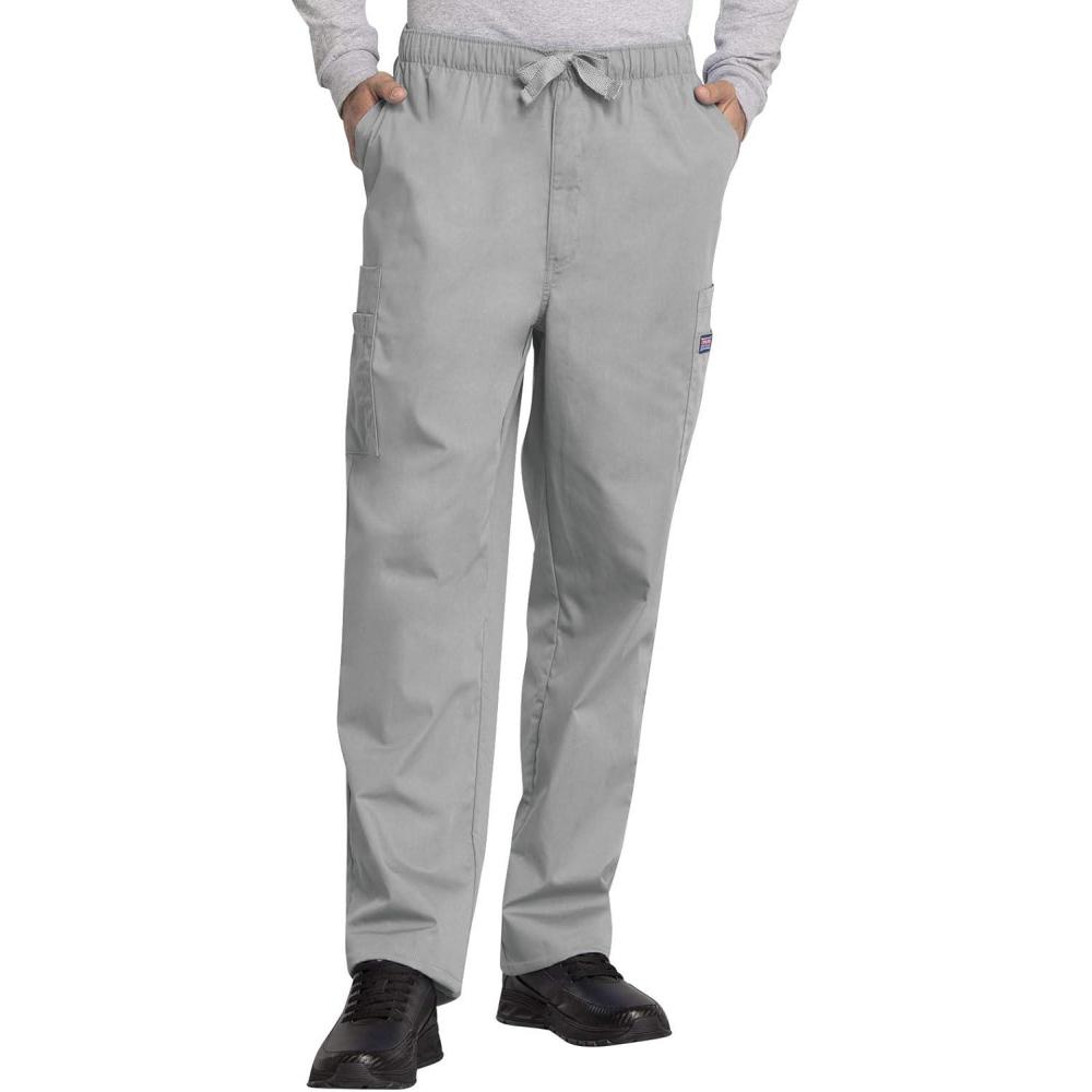 imageCherokee Scrub for Men Fly Front Cargo Pant with 7 Pocket Durable Fade Resistant Fabric 4000Grey